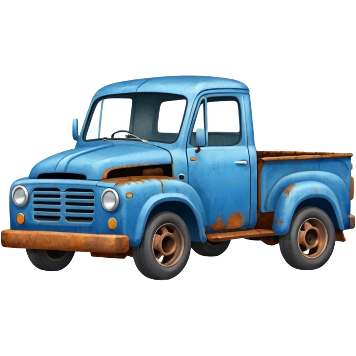 Broken Urban Vehicle blue emoji