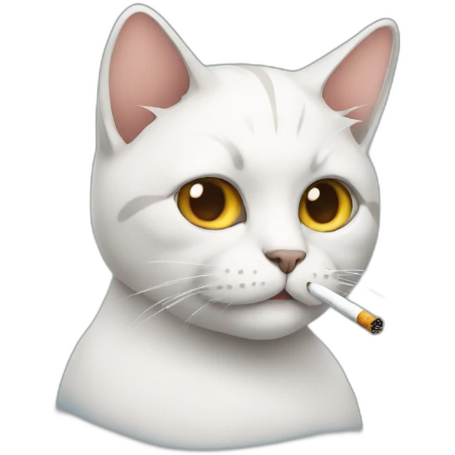 Cat with a cigarette emoji