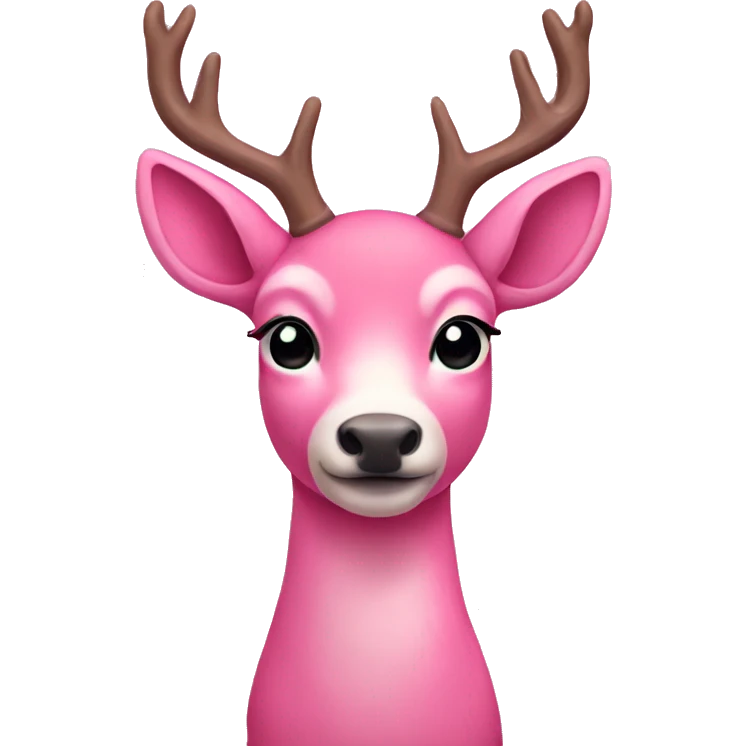 Pink deer  emoji