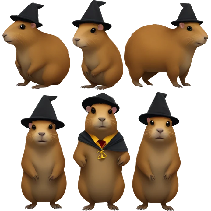 capybara in a harry potter costume emoji