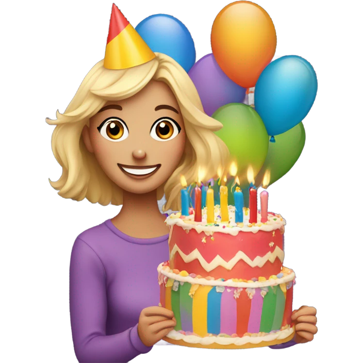 Maddie celebrating her birthday emoji