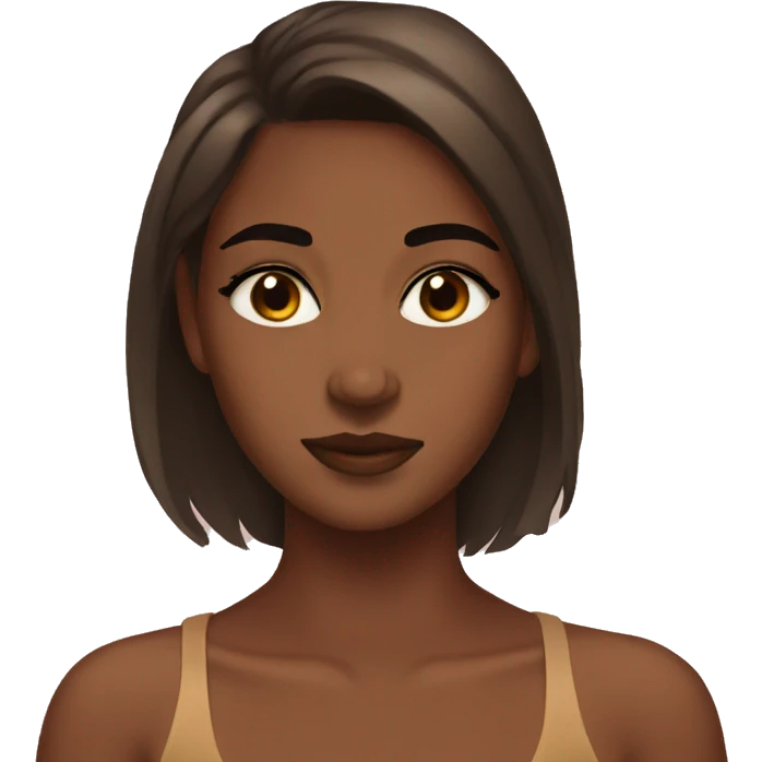 Brown skin girl aesthetic emoji