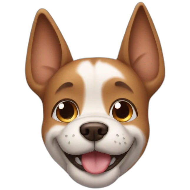 A dog smile with tears emoji