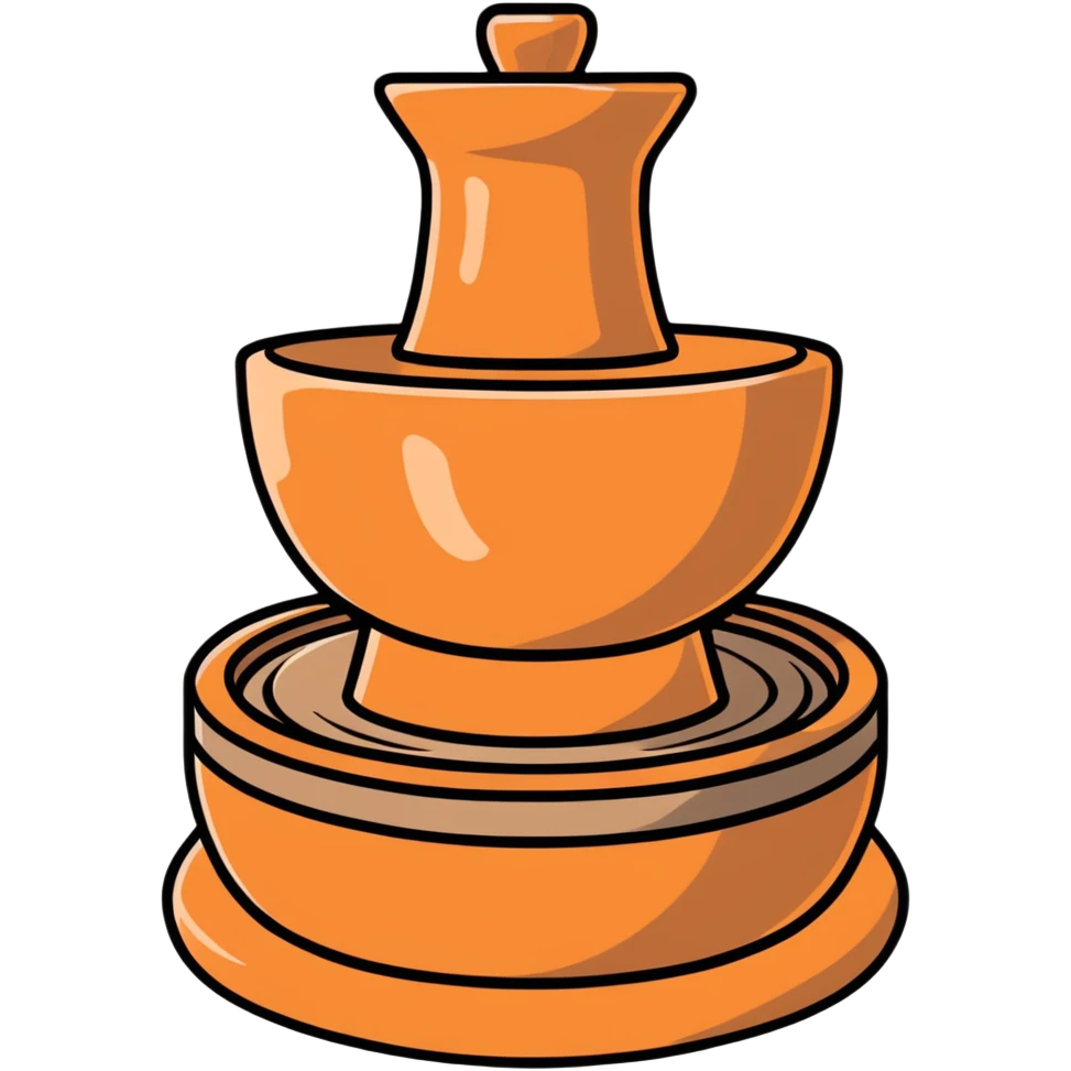 pottery wheel with clay emoji