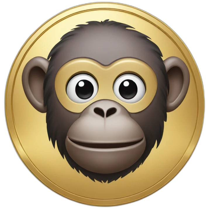 monkey face gold coin  emoji