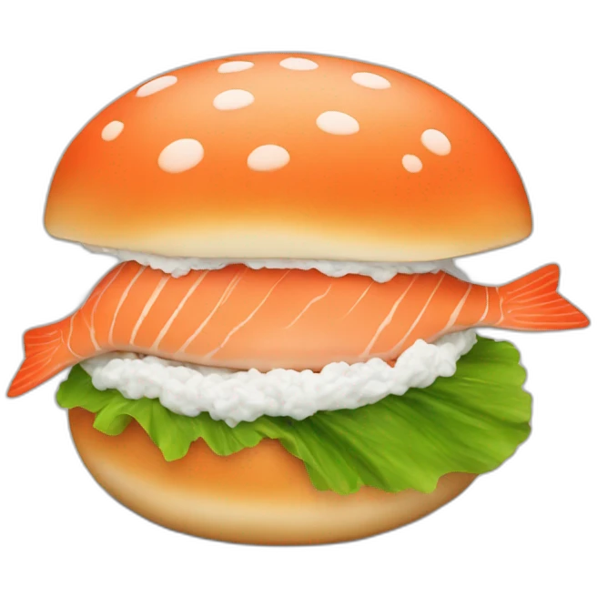 salmon-bun emoji