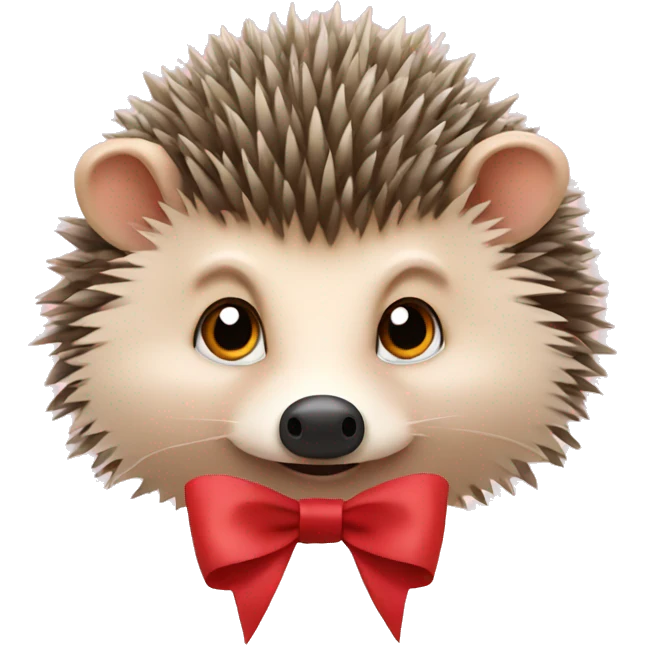 hedgehog with a bow emoji