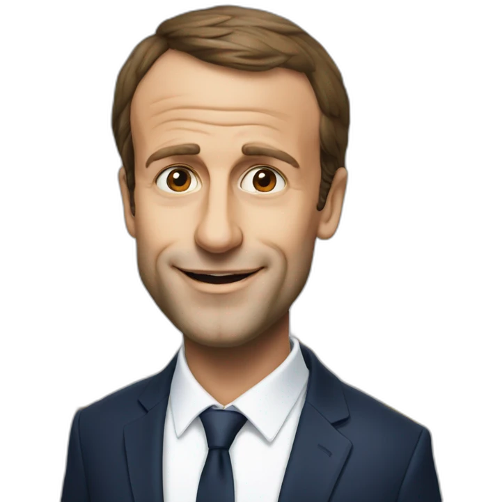 Macron, qui boit une bière emoji