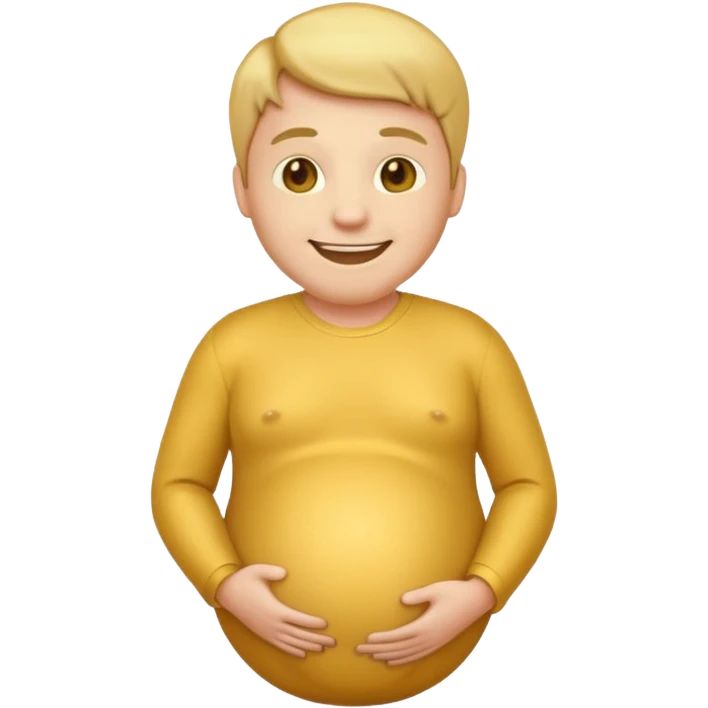 golden pregnant man emoji, sideways vertical emoji