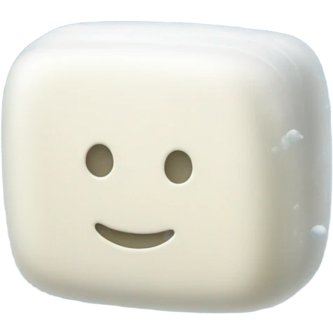  white bar of soap with bubbles emoji