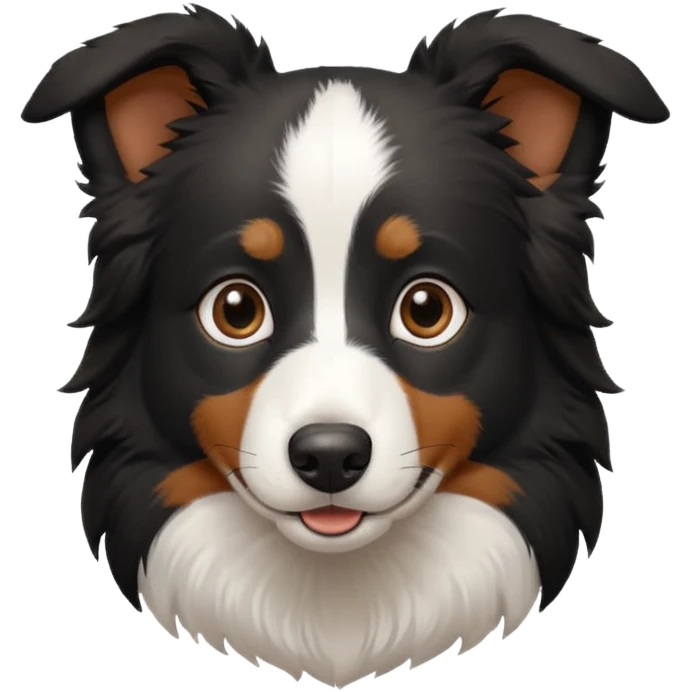 border collie black fur with brown on the eyebrows and neck emoji