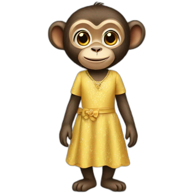 monkey in a dress emoji