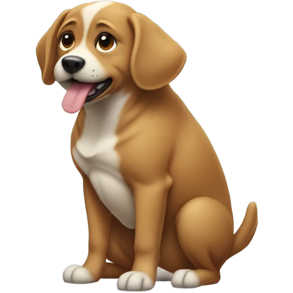 Dog pooping emoji