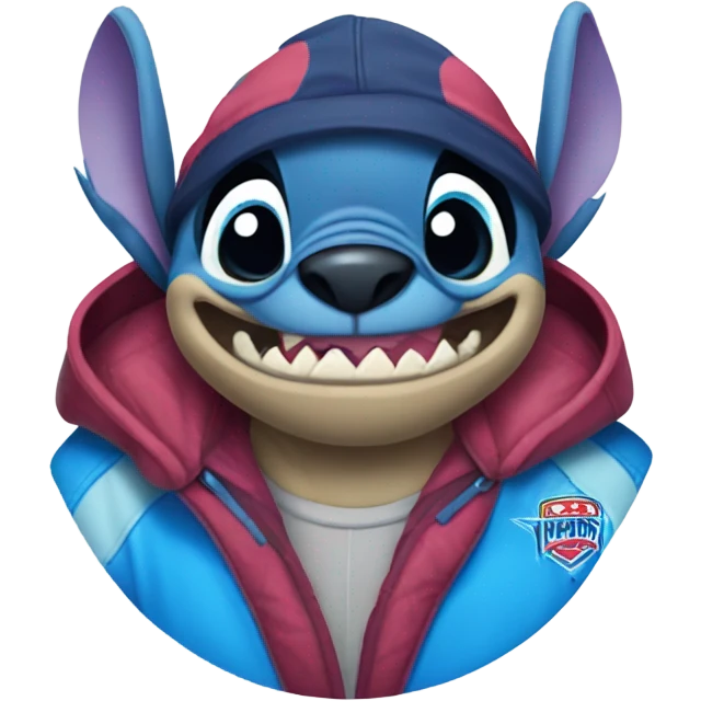 Disneys Stitch wearing an avalanche jersey  emoji
