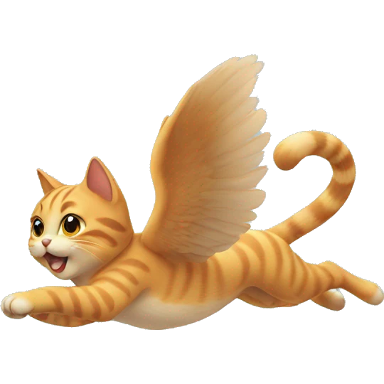 Cat flying emoji