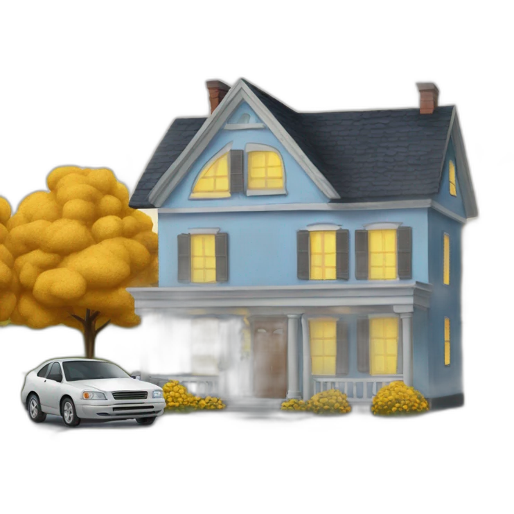 Maison dans voiture emoji