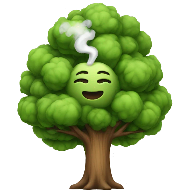 Tree smoking emoji