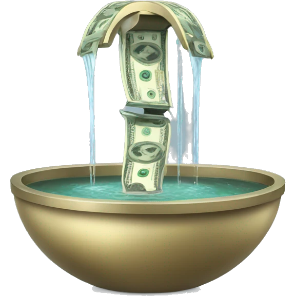 A money fountain emoji