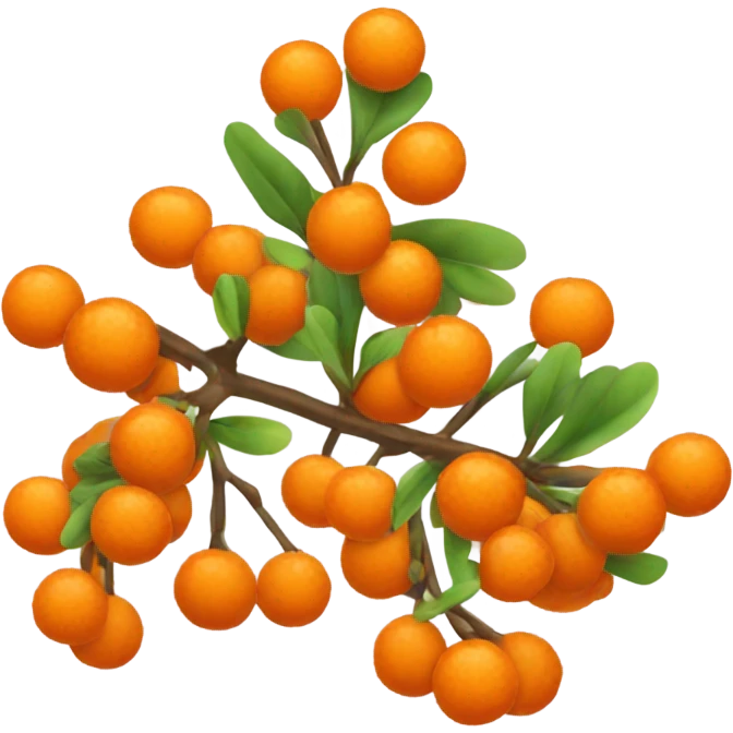 orange rowan berries branch emoji
