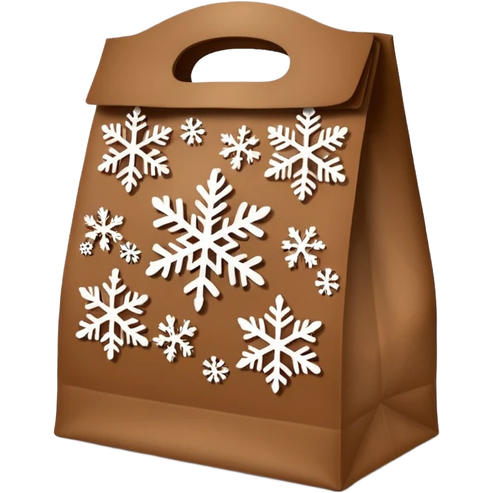 christmas paper lunch bag emoji