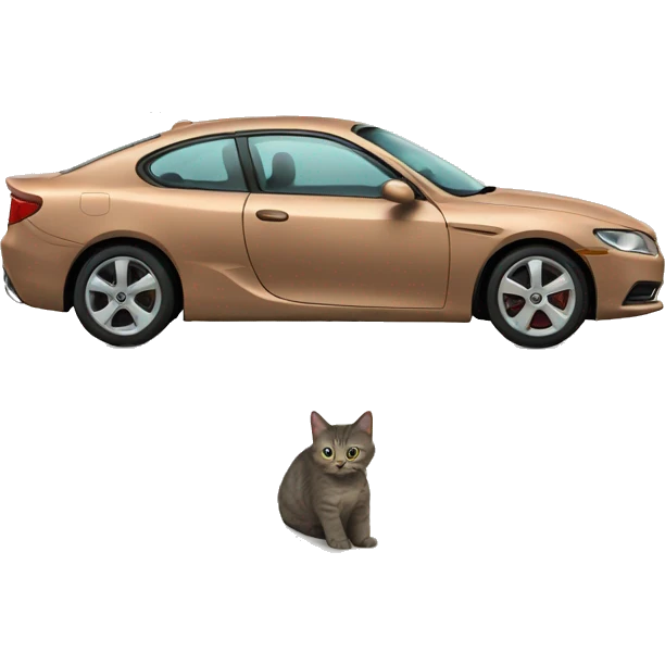 Car with a cat on it emoji
