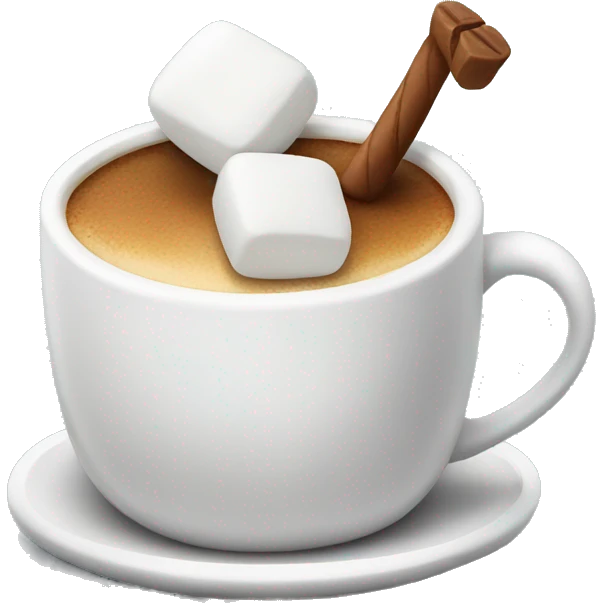 mug of coffee with marshmallows emoji
