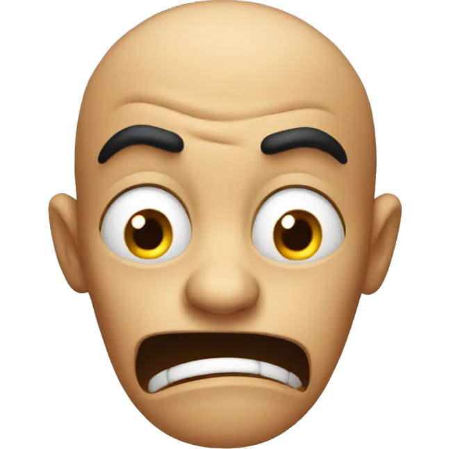 Scared funny emoji