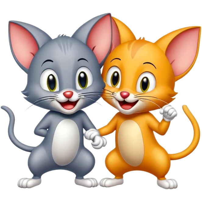 Tom and Jerry cartoon characters emoji