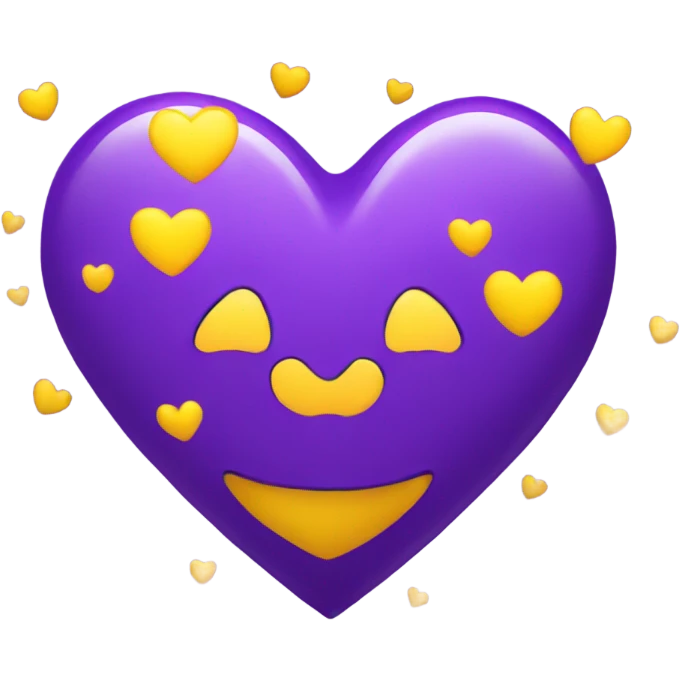 Purple and yellow heart emoji