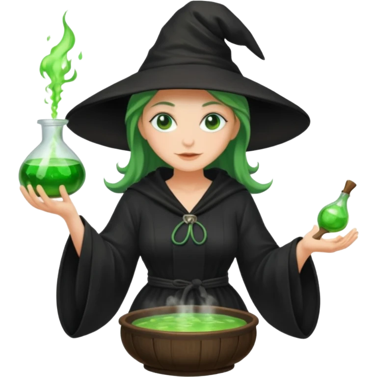 green witch cooking potion emoji