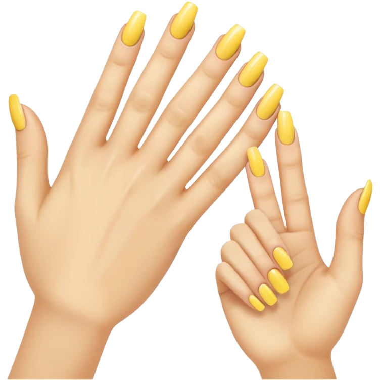 Light yellow nails emoji