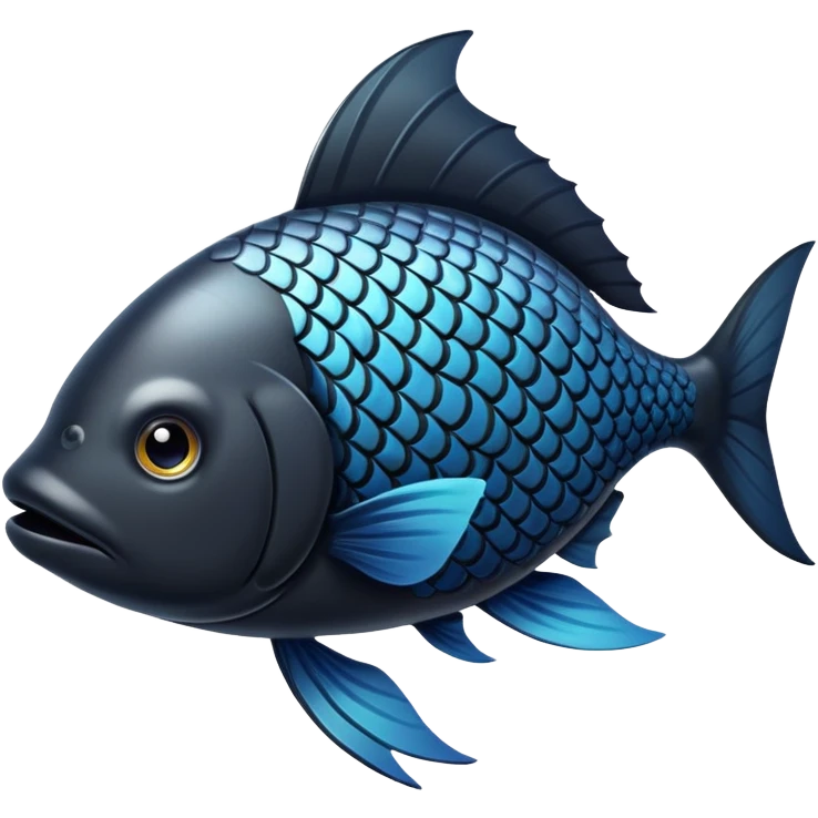  Black fish emoji