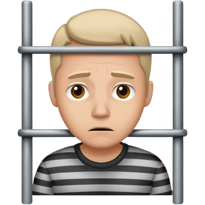 Jail emoji. A Person behind barrs emoji
