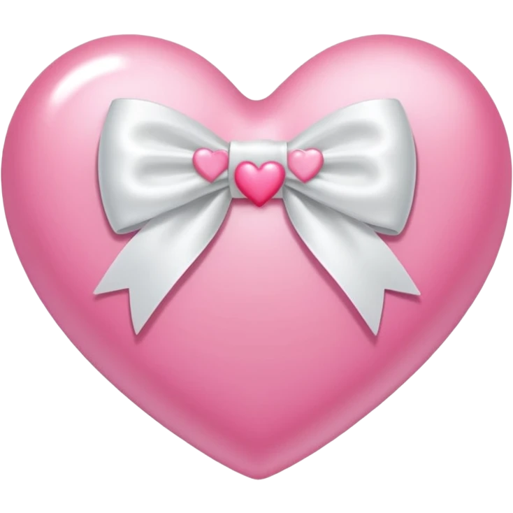 pink heart with white bow emoji