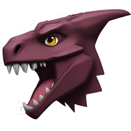 Maroon Edgy Sergal-raptor emoji