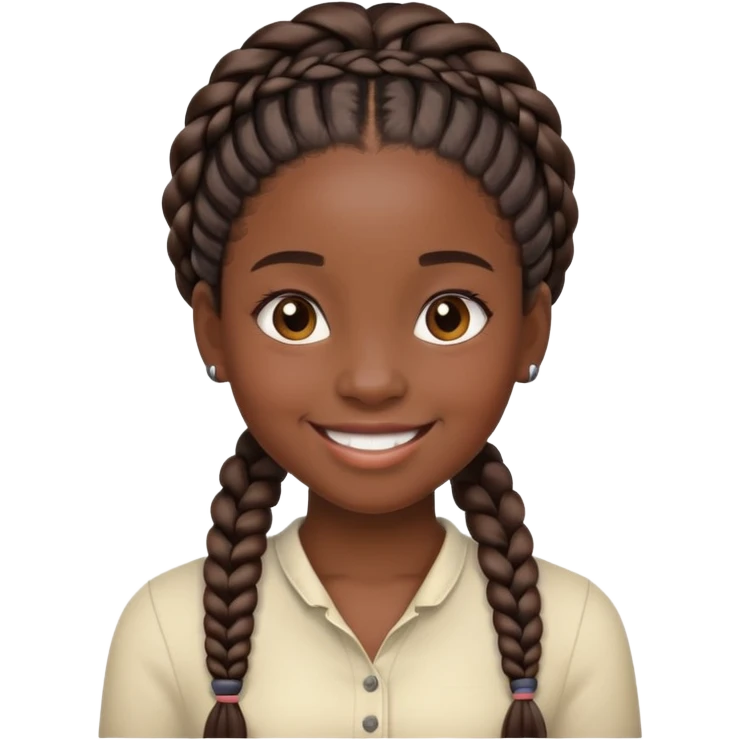 black girl with braids emoji