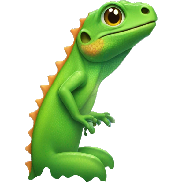 Lizard taking a shower emoji