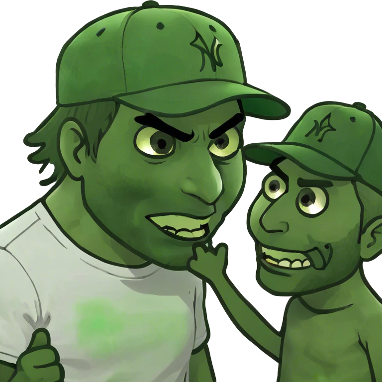Man slapping man emoji