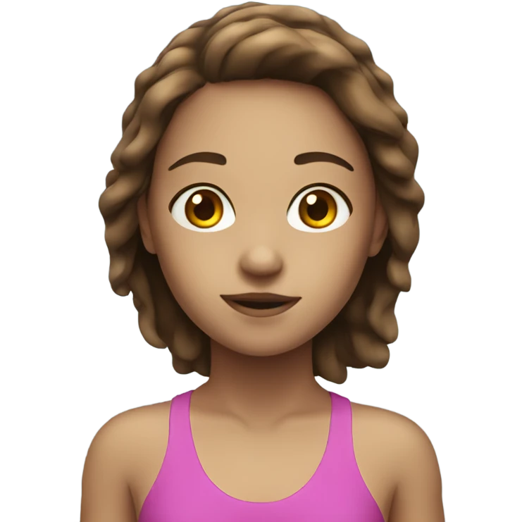 Swimming girl with brown hair  emoji