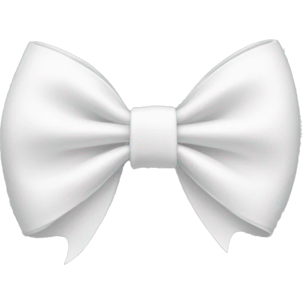 aesthetic white bow emoji