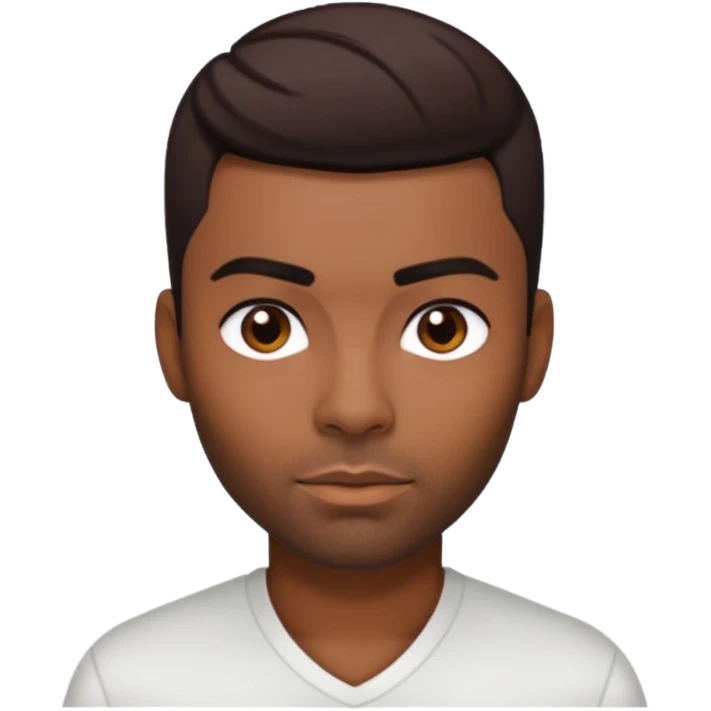 Ginuwine with dark brown hair emoji