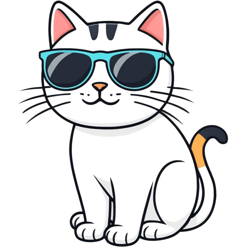 Cat with sunglasses emoji