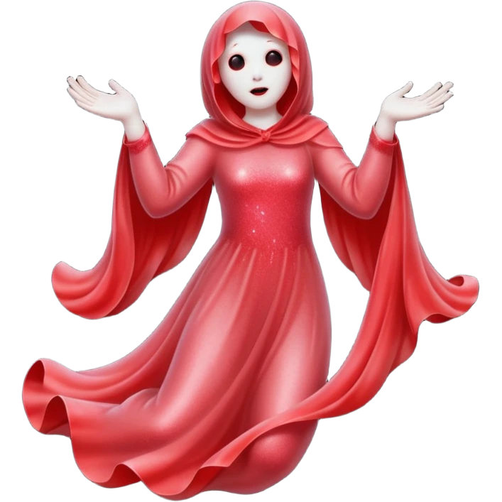 red glitter ghost style hype emoji