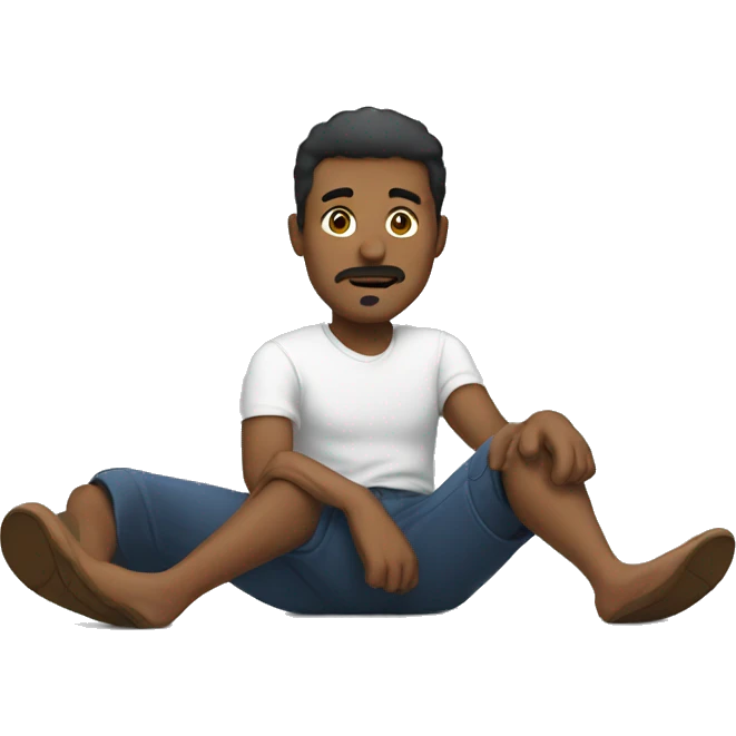 a man lay on floor emoji