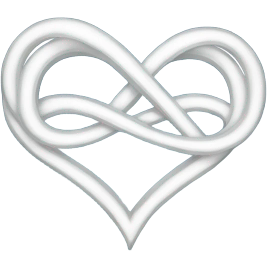 White heart silver infinity ♾️ stars emoji