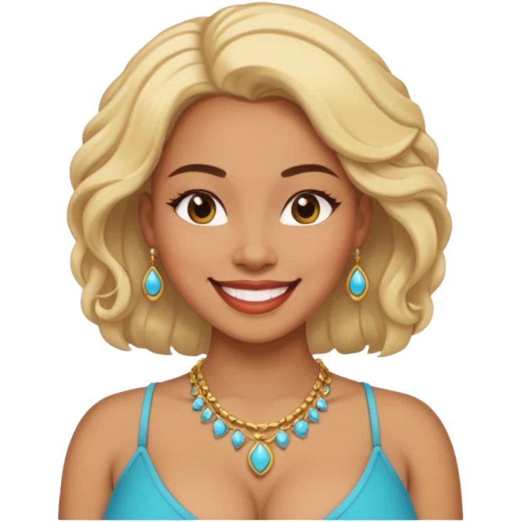 Woman light skinned black with big titties emoji