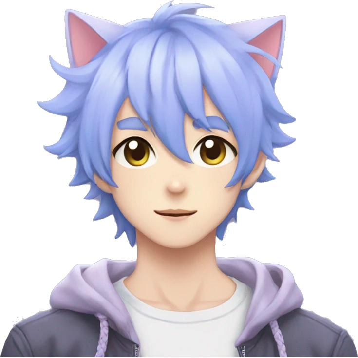 Cute Edgy Attractive Gorgeous Kawaii Pastel Anime Catboy emoji