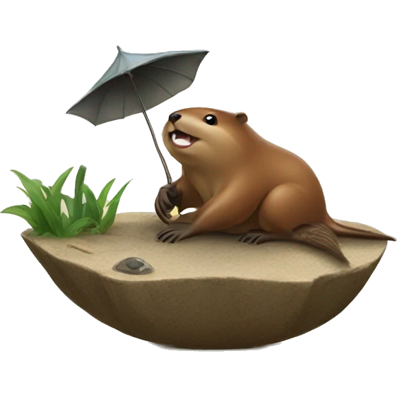 Beaver and stingray emoji