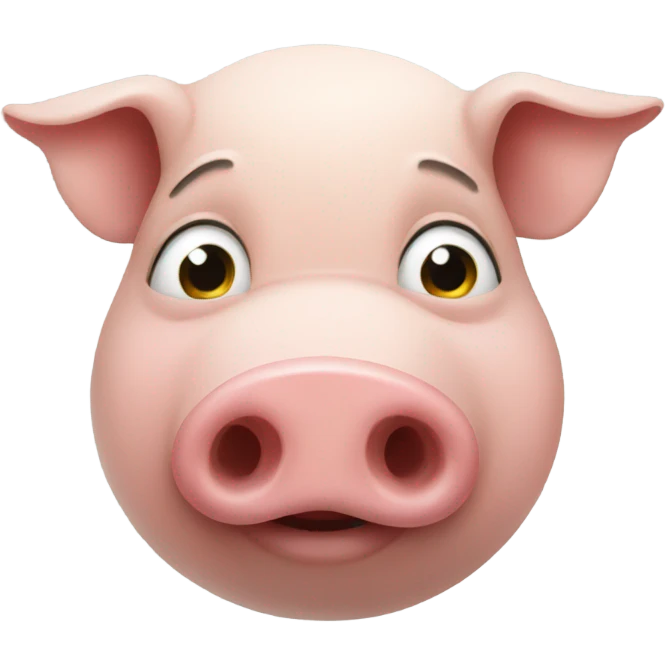 a pig shushing  emoji