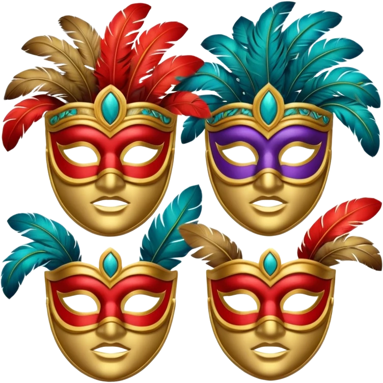 ancient Roman party masks emoji